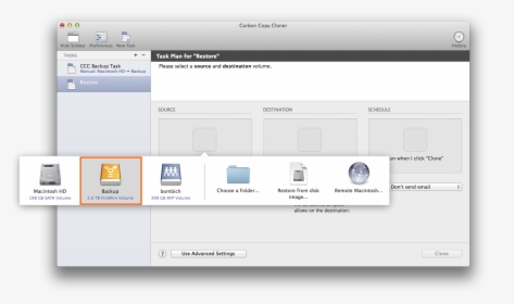 Select Backup Volume As The Source, HD Png Download, Free Download