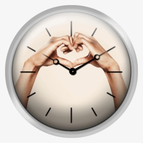 Hands Forming A Cute Heart Shape - Wall Clock, HD Png Download, Free Download