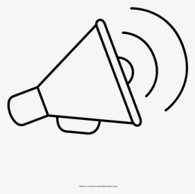 Megaphone Coloring Page - Line Art, HD Png Download, Free Download