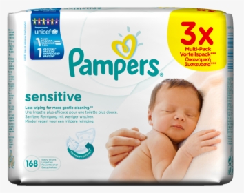 Pampers Sensitive Wet Wipes, HD Png Download, Free Download