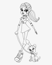 Monster High Frankie Stein And The Dog Coloring Pages - Esaú E Jaco Para Colorir, HD Png Download, Free Download