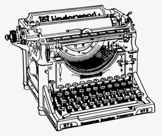 Old Typewriter Clipart - Typewriter Clipart Transparent, HD Png Download, Free Download