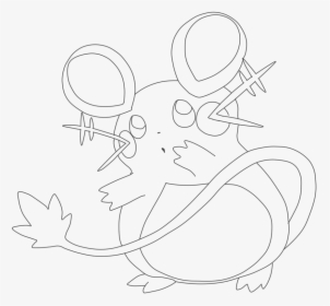 Dedenne Coloring Pages - Line Art, HD Png Download, Free Download
