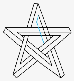 How To Draw Impossible Star - Triangle, HD Png Download, Free Download