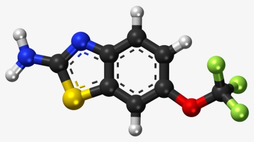 Riluzole Ball And Stick Model - Riluzole Molecule, HD Png Download, Free Download