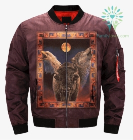 Native American Indian Over Print Bomber Jacket %tag - Chicago Cubs Jacket Mens, HD Png Download, Free Download