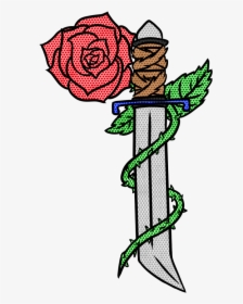 Daggers And Thorns Tattoo - Rose With A Dagger Clip Art, HD Png Download, Free Download