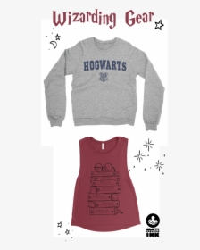Harry Potter Book Stack Muscle Tank / Hogwarts Sweatshirt - Navy Blue New York Sweatshirt, HD Png Download, Free Download