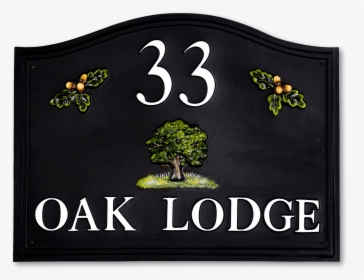 Oak & Split Acorns House Sign - Sign, HD Png Download, Free Download