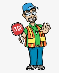 Transparent Delivery Man Clipart - Cartoon Parking Lot Attendant, HD Png Download, Free Download