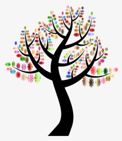 Clipart Tree Flower - Simple Tree Clipart, HD Png Download, Free Download