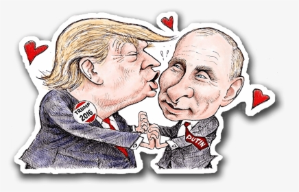 Trump Putin Love Affair - Trump V Putin Cartoon, HD Png Download, Free Download