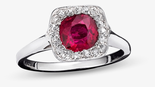 Untreated Burma Ruby And Diamond Ring - Pre-engagement Ring, HD Png ...