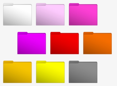 Computer Folder Icons Colored - Mac Folder Colour Red, HD Png Download, Free Download