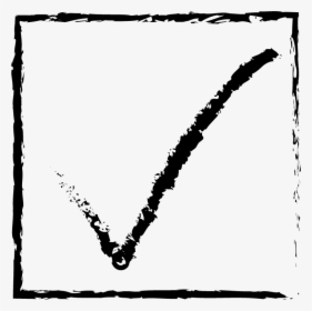 Checkmark - Black-and-white, HD Png Download, Free Download