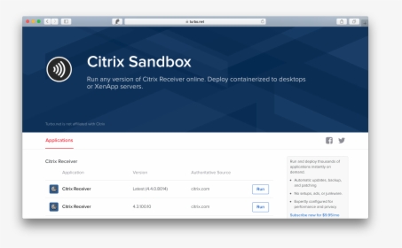 Citrix Receiver Desktop Now In The Citrix Sandbox , - Utility Software, HD Png Download, Free Download