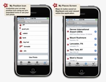 Mapquest 4 Mobile For Iphone - Iphone, HD Png Download, Free Download