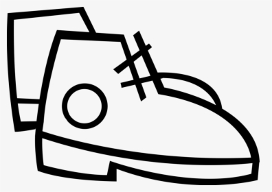 Vector Illustration Of Hiking Boots Footwear Designed - Hiking Clipart Black And White, HD Png Download, Free Download