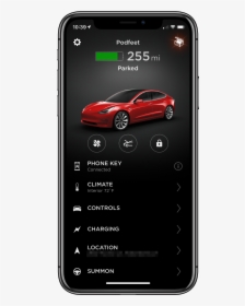 Tesla App Home Screen - Tesla Smart Summon App, HD Png Download, Free Download