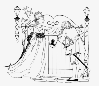 Clip Art Princess And Prince Drawing, HD Png Download, Free Download