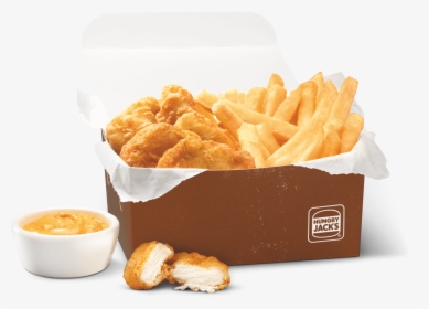 6 Nuggets Chips Snack Box - Hungry Jacks Frozen Fanta, HD Png Download, Free Download