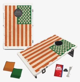 Irish Shamrock American Flag Bean Bag Toss Game By - Cornhole, HD Png Download, Free Download
