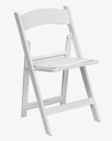 White Resin Chair With Padded Seat, HD Png Download, Free Download