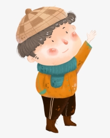 Painted Characters Boy Winter Png And Psd - Clip Art, Transparent Png, Free Download