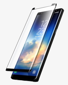 Samsung Galaxy Note 8 Curved Black Cellularline - Note 8 Black Tempered Glass, HD Png Download, Free Download