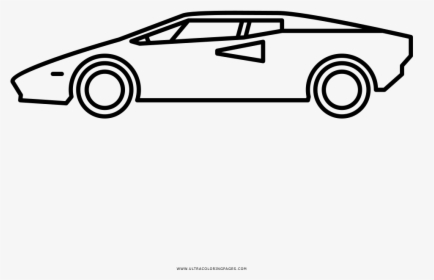 Countach Coloring Page - Supercar, HD Png Download, Free Download