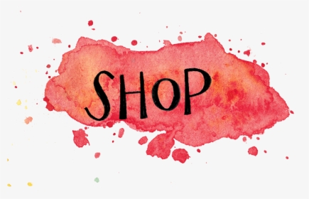 Red Shop Watercolor - Calligraphy, HD Png Download, Free Download