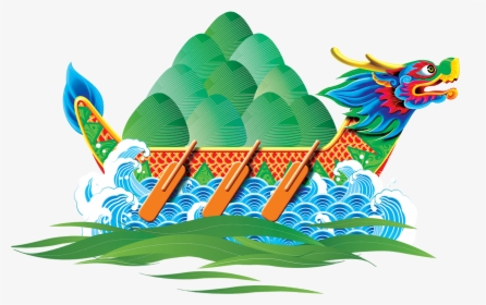 Hand Painted Cartoon Dragon Boat Decoration Vector - Png 端午 節 素材, Transparent Png, Free Download