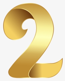 Golden Number Two Transparent Png Clip Art Imageâ, Png Download - kindpng