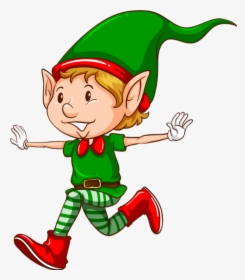 Transparent Santa Claus Christmas Elf Christmas Day - Christmas Elf Running, HD Png Download, Free Download