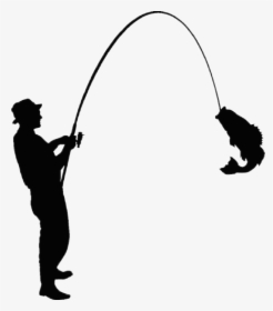 #fishing - Silhouette Fishing Vector, HD Png Download, Free Download