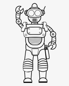 Retro Robot Drawing - Robot Image For Drawing, HD Png Download, Free Download