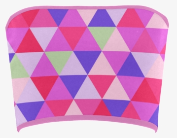 Geometric Pink Triangle Pattern Bandeau Top - Triangle, HD Png Download, Free Download