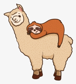 Cute Sloths And Llamas, HD Png Download, Free Download