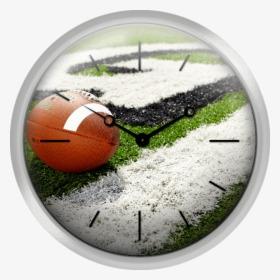 Football At Goal Line On Football Field Elevated View - Football, HD Png Download, Free Download