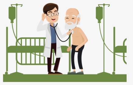 Doctor And Patient Cartoon Drawing, HD Png Download, Free Download
