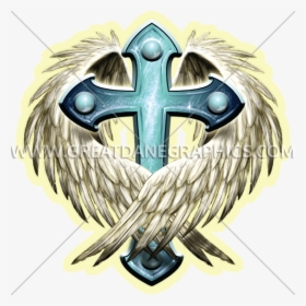 Awesome Wing And Cross Tattoo, HD Png Download, Free Download