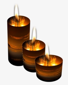 Golden Burning Candle Transparency, HD Png Download, Free Download