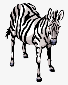 Vector Illustration Of Striped African Zebra Horse - Cliparts Of Animals To Download, HD Png Download, Free Download