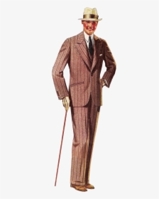 Roaring 20's Pinstripe Suit 1920s, HD Png Download, Free Download