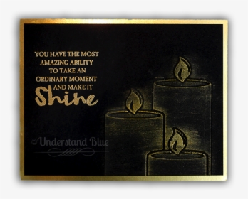 Gold Candles By Understand Blue - Blackboard, HD Png Download, Free Download