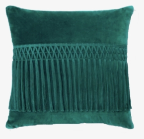 Green Fringed Pillow - Cushion, HD Png Download, Free Download