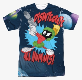 Sublimation Marvin The Martian Looney Tunes Shirt - Marvin The Martian Space Shirt, HD Png Download, Free Download
