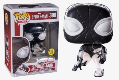 Spider Man Negative Suit Funko Pop , Png Download - Funko Pop Spiderman Glow, Transparent Png, Free Download