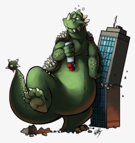 Drunk Kaiju - Cartoon, HD Png Download, Free Download