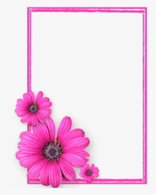 Pink Flower Frame Photos8 - Frame Flower Border Png, Transparent Png, Free Download